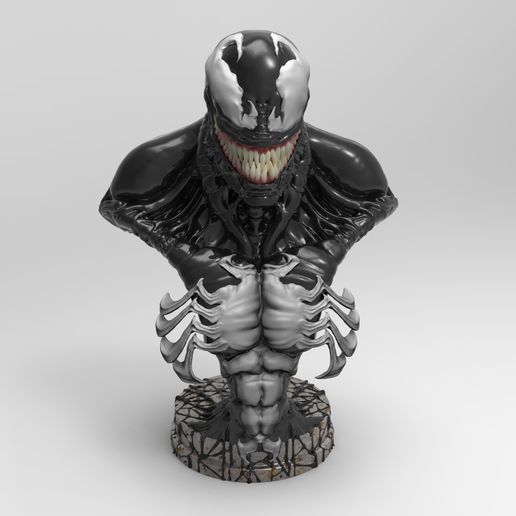 👤 VENOM bust・ OBJ File for ・Cults