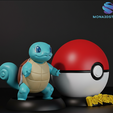 IMG_20251004_051656.png Squirtle & Pokeball Display Stand 3D Print Model STL - Conjunto detalhado de várias peças