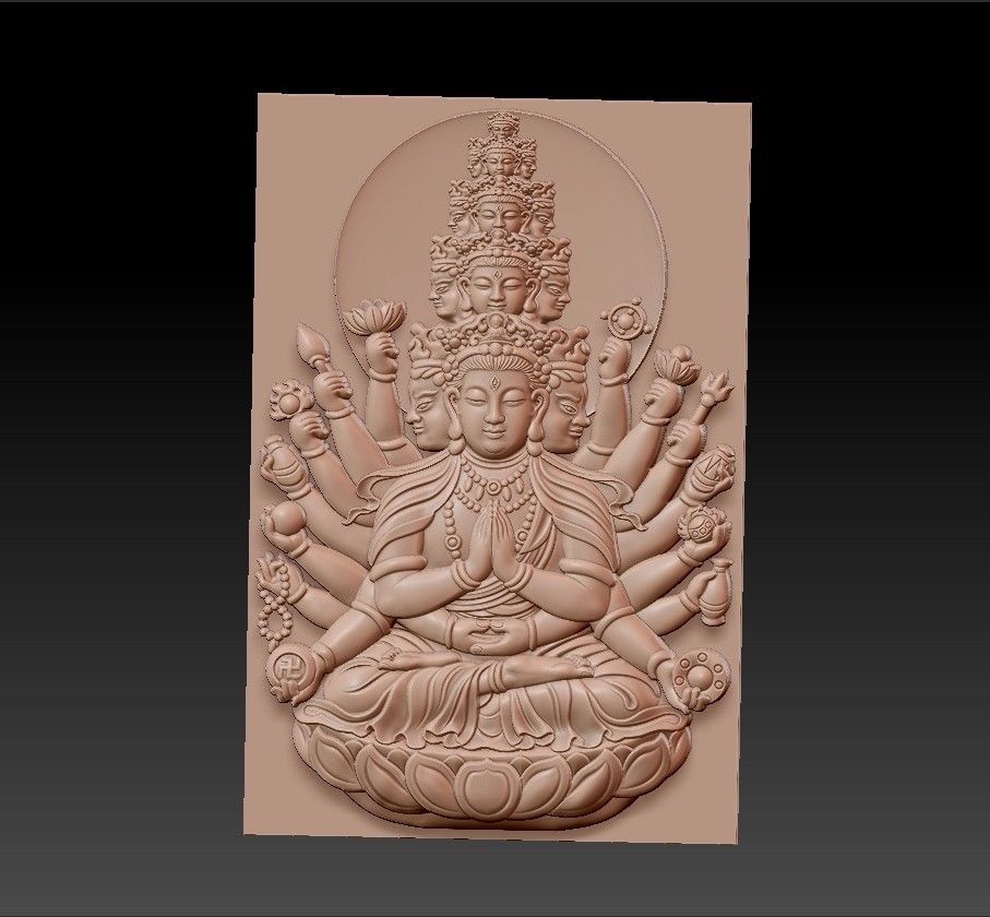 new_guanyin-with_thousands_of_hands1.jpg Free STL file kwan-yin bodhisattva with thousands of heads and hands・3D print object to download, stlfilesfree