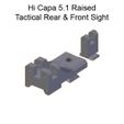 Raised-Tactical-Sight-02.jpg GBB GBBR Airsoft Hi Capa Hicapa 5.1 Raised Tactical Fiber Optic Rear and Front Sight Tokyo Marui WE Armorer Works Compatible