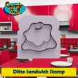 132-Ditto.png STL file Ditto Sandwich Stamp・3D printable model to download