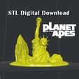 SURFS Le Statue of Liberty from Planet of the Apes - Digital Download STL for 3D Printer - Final Scene