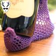 purple with bottel seitenprofil.jpg Wine Display Voronoi