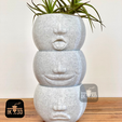 7.png Funny Facial Expression Planters Set of 4 / Candle Holders / Containers