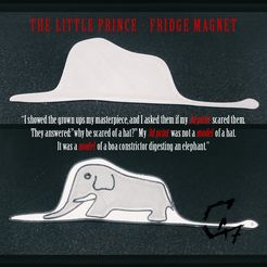 JG-Little-Prince-Snake_txt.jpg The Little Prince Boa Fridge Magnet