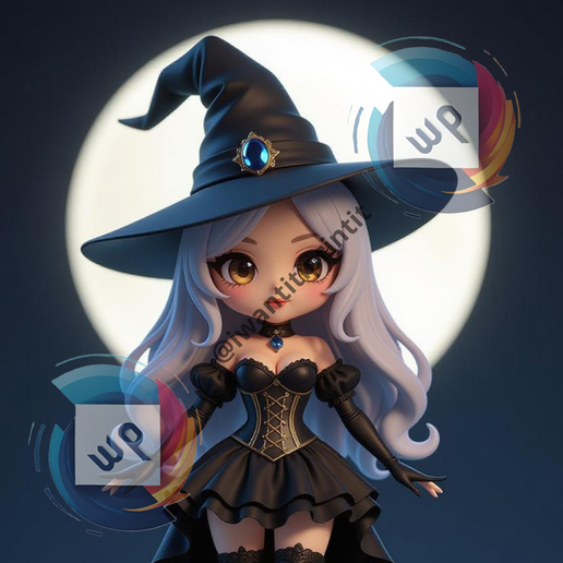 🧙‍♀️ Lythia, the Sorceress of the Moon・ STL File for 3D printing・Cults