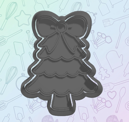 Bow Christmas Tree Cookie Cutter
