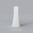 E_12_Renders_1.png Niedwica Vase Set E_1_13 | 3D printing vase | 3D model | STL files | Home decor | 3D vases | Modern vases | Floor vase | 3D printing | vase mode | STL  Vase Collection