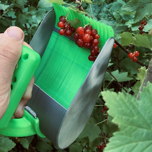 STL file Berry picker, berry comb, berry harvester, handheld berry ...