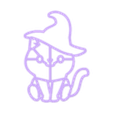 cat.stl Halloween Cookie Cutter and Seal