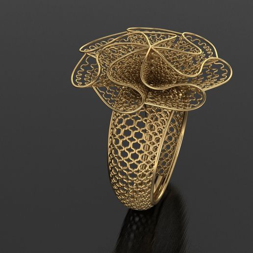 Fusion Flower Ring – Elegant Floral Jewelry CAD Model