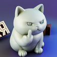 render_19.png Dedo corazón de gato serio