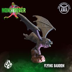 flying-baboon1.jpg Archivo 3D Mandril volador・Plan imprimible en 3D para descargar, crippledgodfoundry