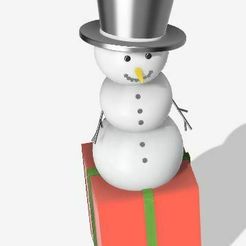 Snowman.jpg STL file Snowman storage box.・Model to download and 3D print
