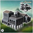 1-PREM.jpg Set of three Venetian houses with large columned awnings (2) - Medieval Gothic Feudal Old Archaic Saga 28mm 15mm RPG