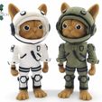 il_fullxfull.5585225874_4wrx.jpg Articulated Dog Astronaut by Cobotech, Articulated Astronaut , Fidget Toy, Home/Desk Decoration, Unique Gift