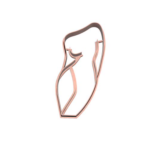 women shape 1 left side (1).png STL file WOMAN BODY SILHOUETTE CLAY CUTTER・3D printing design to download, carolina19ng