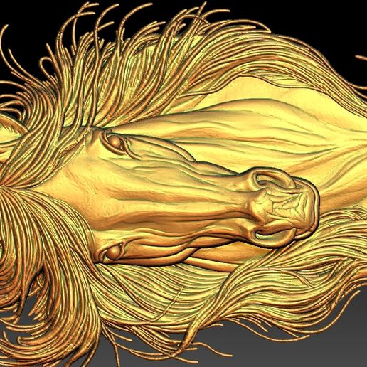 Horse head CNC Relief Model 3D model