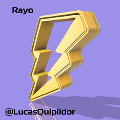 Cortante-de-galletas-Rayo.png Fichier STL gratuit Découpeur de biscuits Éclair・Objet pour imprimante 3D à télécharger