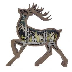 Deer-3.jpg Christmas Deer Ornament Kit - Instant Download - 5 Layers Laser Cut Files