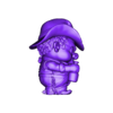 04.obj Chibi Cowboy with Bottle & Horseshoe – Stylized Western 3D Printable Figure
