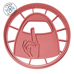 Among-Us_Silence-Hand_8cm_2pc_CP.png Among Us Logo - Silence Hand - Cookie Cutter - Fondant