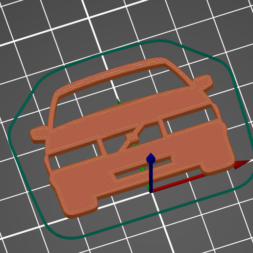 Volvo 940 silhouette keyfob 3D model