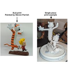 calvin-and-hobbes-plain-vs-painted1.jpg Descargar archivo STL gratis Calvin y Hobbes - Una pieza • Diseño para impresión en 3D, reddadsteve