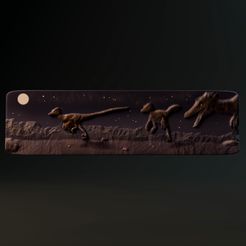 Bookmark_velociraptor_r3.jpg Fichier STL Vélociraptor Signet ou aimant pré-équipé・Design pour impression 3D à télécharger