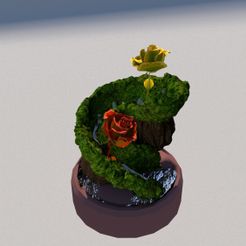 concours.jpg Download free OBJ file Flower Fountain • 3D printer model, rcanon