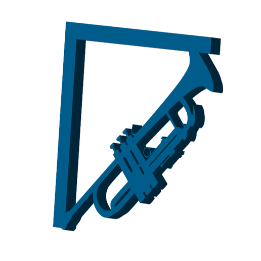 Trumpet Shelf Bracket (Nuclear Tape Mount) - 3D model önizlemesi