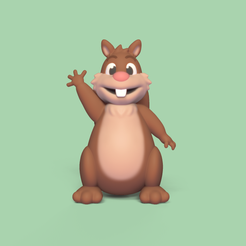 WavingSquirrel1.png Файл 3D Waving Squirrel・Модель для печати в 3D скачать