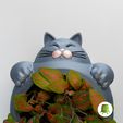 Square-Close-Up-Head.jpg Горшок для растений Sleepy Chunky Cat