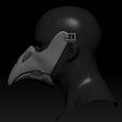 03.jpg STL file Quarantine Mask Plague Doctor Cyberpunk・3D printing template to download