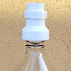 351139787_6320615571340174_8850814975547340210_n.jpg Archivo STL Acople de Pegas cerveceras para recarga de botellas growler de 1Ly 500ml・Modelo para descargar y imprimir en 3D