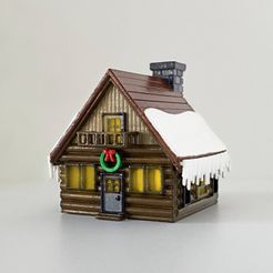 720X720-xmas-cabin-pic2lit.jpg Archivo 3D casita navideña tipo farol・Plan de impresora 3D para descargar