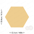 hexagon~4.75in-cm-inch-cookie.png Hexagon Cookie Cutter 4.75in / 12.1cm