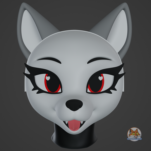 🐺 Wolf girl - Kemono / Kigurumi Mask Base | Loona inspired・ 3MF File ...