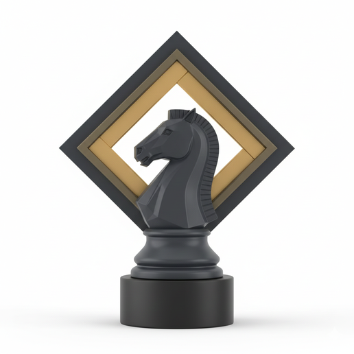 Chess Trophy – Strategy Tournament Award 3D Model