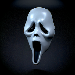 Untitled_Viewport.png Ghost face Scream mascara Ghost Face Mascara Scream Usable Mask Halloween real size
