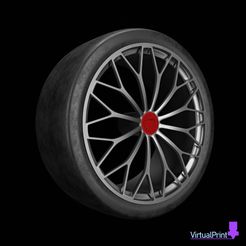 0001.jpg STL file DIECAST LAMBORGHINI AVENTADOR WHEEL ASSEMBLY・Template to download and 3D print