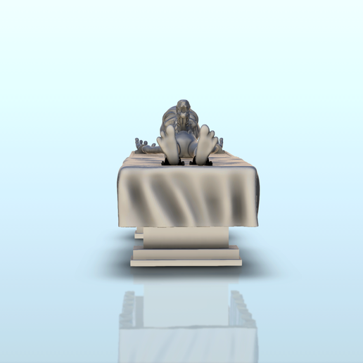 80.png Alien on operating table with baby-alien (11) (+ pre-supported version & rounded base) - SF Warhordes ET extraterrest Confrontation