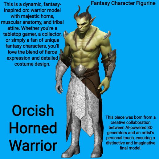 Orcish Horned Warrior 3D model