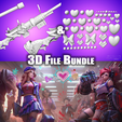 CaitlynHeart11.png Heartthrob Caitlyn League of Legends Prop + Accessories STL files