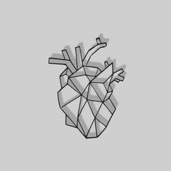 Geometric-Heart-2D.jpg Geometric Heart Decoration - 2D Art