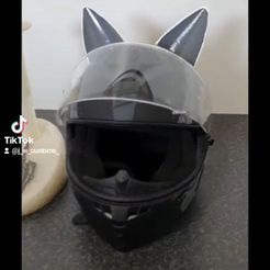 Customimotorcycle helmetfaccesories = tes STL file Cat ears for helmet・3D printing idea to download, juan18jjvv