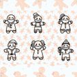 todas.jpg Pack of 6 cookie cutter molds gingerbread woman man