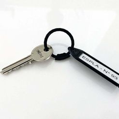 IMG_6062_2.JPG porte clef complet avec étiquette - complete keychain with label and ring