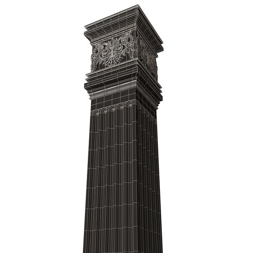 Wireframe-Low-Column-Capital-01102-4.jpg Column Capital 01102