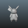 front.png STL file Pikachu cartoon・3D printable design to download